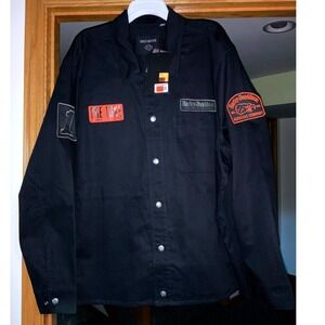 Harley Davidson Black Work Shirt Jacket 3XL Mens "Pre Luxe" "Motorcycle Company"
